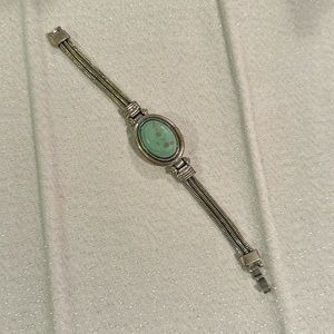 Turquoise and silver bracelet